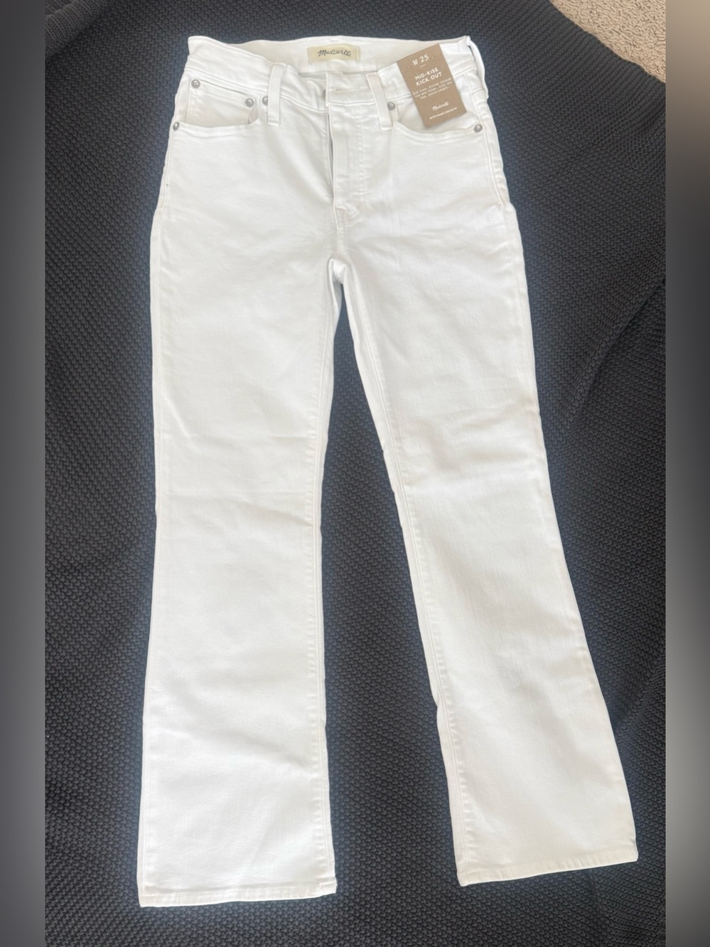 MADEWELL Midrise Kick out jeans-White
